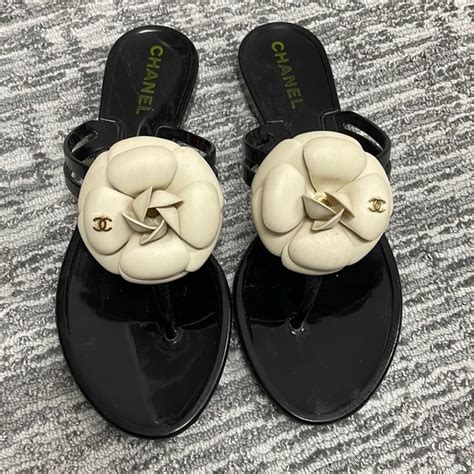 chanel jelly mules|Chanel suede sandals.